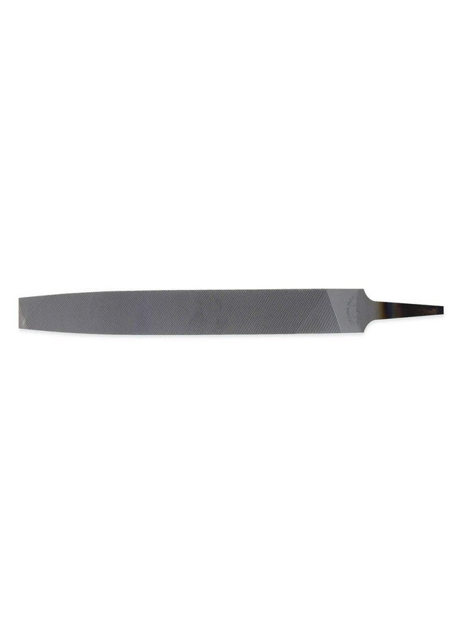 Nicholson Crescent Nicholson 10" Flat Double Cut Bastard File with Ergonomic Handle - 21868HNN - Image 1