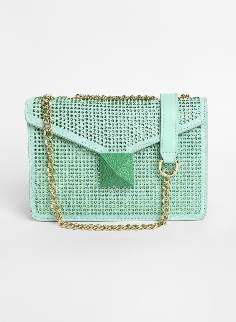 Haute Sauce Women's The Stud Sling Bag - Mint Green  - Image 4