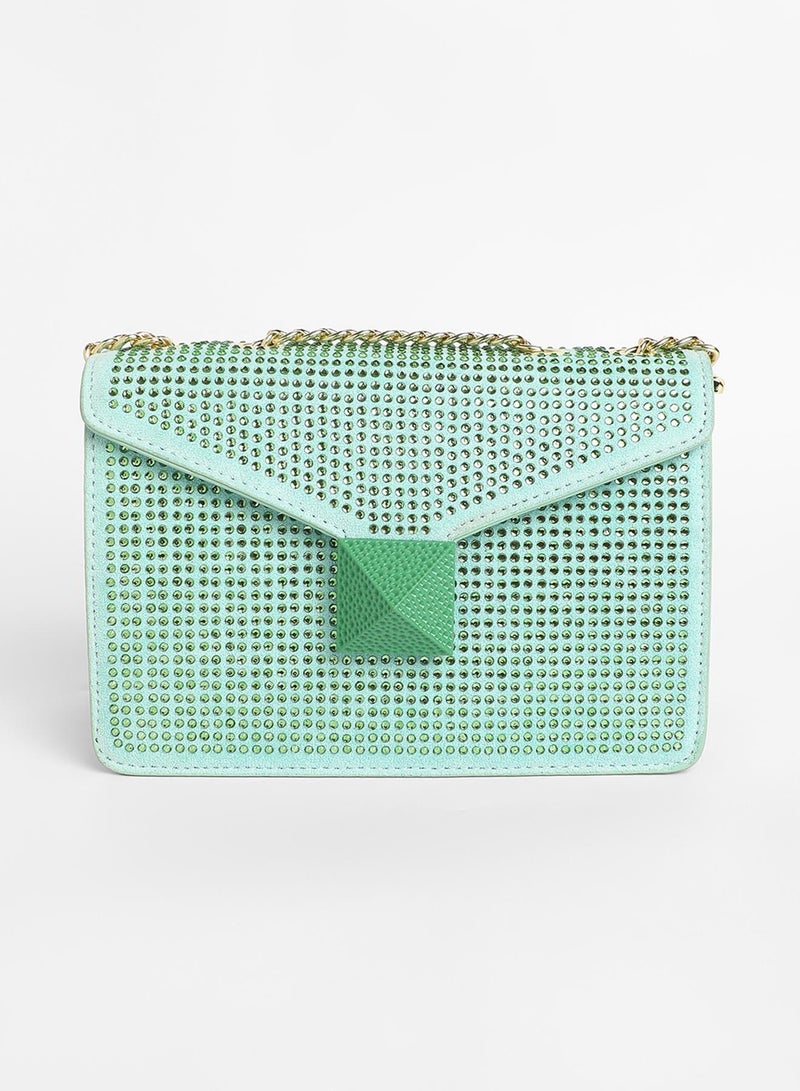 Haute Sauce Women's The Stud Sling Bag - Mint Green  - Image 5