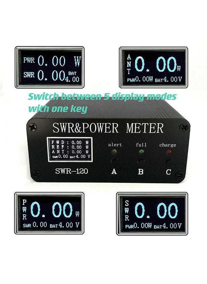 Generic - SWR-120 1.8MHz-50MHz 0.5W-120W Standing Wavemeter OLED Digital Display SWR HF Shortwaves Meters Power Watt Meter - Image 1