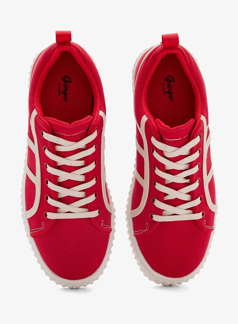 Ginger Contrast Panel Chunky Sneakers