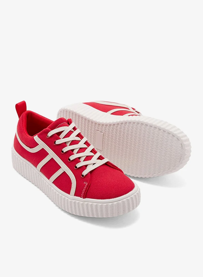 Ginger Contrast Panel Chunky Sneakers
