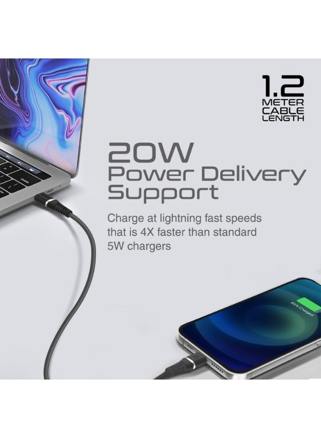 Promat Promate PowerLine-Ci120 20W Power Delivery USB-C To Apple® Lightning Connector Cable  - Image 4