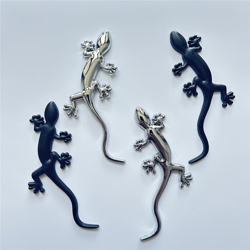 1pc Golden Gecko Car Decal Metal Sticker Motorcycle Body Logo Tail Decor - Image 5