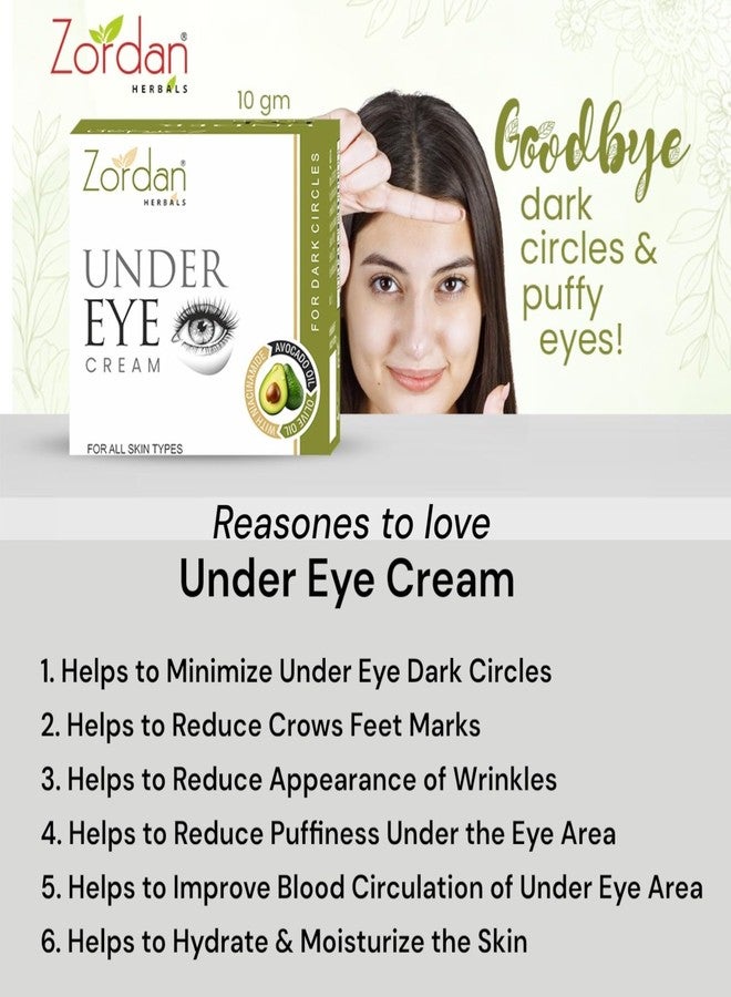Zordan Herbals Under Eye Cream for Dark Circles | Avocado Oil & Niacinamide| All Skin Types - Image 2