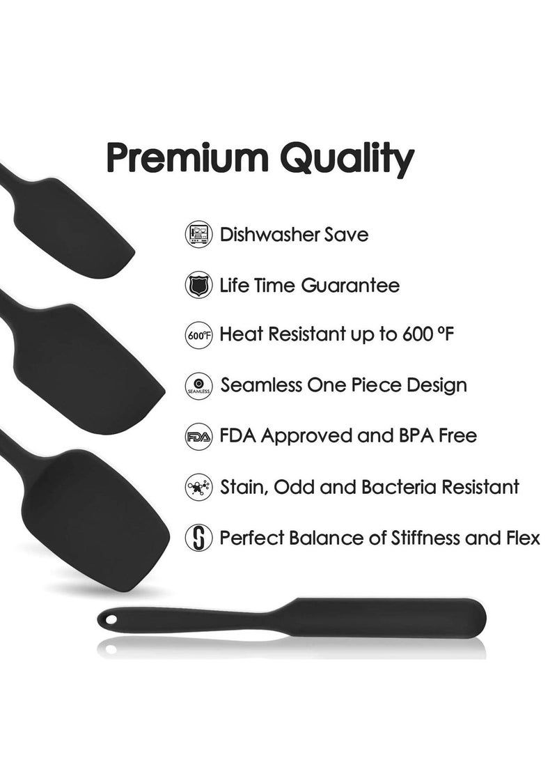 Y&D Rubber Spatula Premium Silicone Set High Heat Resistant to 600°F, Hygienic One Piece Design, Non Stick Cooking Utensil - Image 5