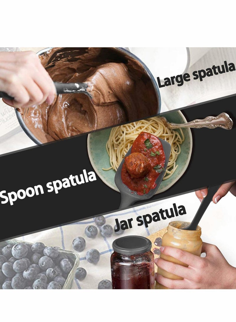 Y&D Rubber Spatula Premium Silicone Set High Heat Resistant to 600°F, Hygienic One Piece Design, Non Stick Cooking Utensil - Image 3