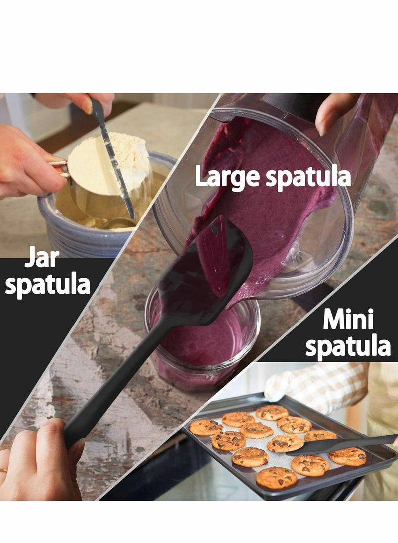 Y&D Rubber Spatula Premium Silicone Set High Heat Resistant to 600°F, Hygienic One Piece Design, Non Stick Cooking Utensil - Image 2