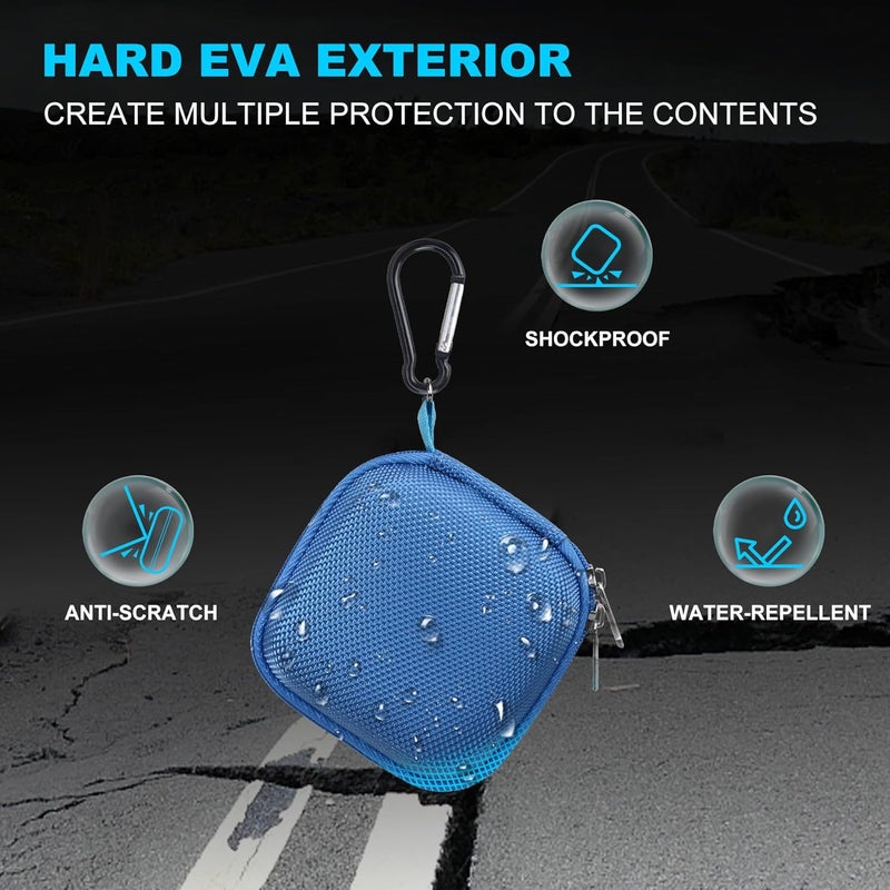 Lacdo Hard Drive Carrying Case for Crucial X10 / Crucial X9 / X9 Pro / X10 Pro Portable SSD 1TB 2TB 4TB 6TB 8TB External Solid State Drive, Hard EVA Shockproof Water Repellent Storage Travel Bag, Blue - Image 4