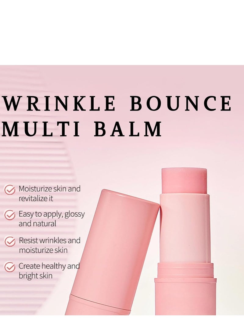 lakerain 2PCS Wrinkle Multi Balm Stick, Collagen Stick, Hydrating Lip Balm, Lip Wrinkle Korean Skincare,Anti Wrinkle Balm Stick,Korean Lip Balm, Collagen Boosting Moisture Balm Stick for Lip & Eye Wrinkles - Image 2