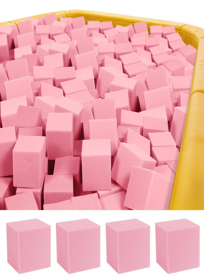 FUBOTRAD 24PCS Foam Blocks for Foam Pit, 5 Inches Soft Foam Building & Climbing Blocks, Foam Cubes for Ball Pit, Parkour Equipment & Gymnastics Bricks -Light Pink - Image 1