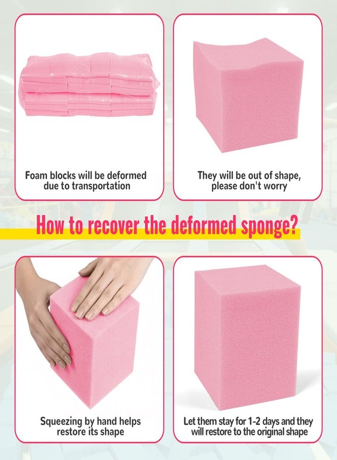 FUBOTRAD 24PCS Foam Blocks for Foam Pit, 5 Inches Soft Foam Building & Climbing Blocks, Foam Cubes for Ball Pit, Parkour Equipment & Gymnastics Bricks -Light Pink - Image 4