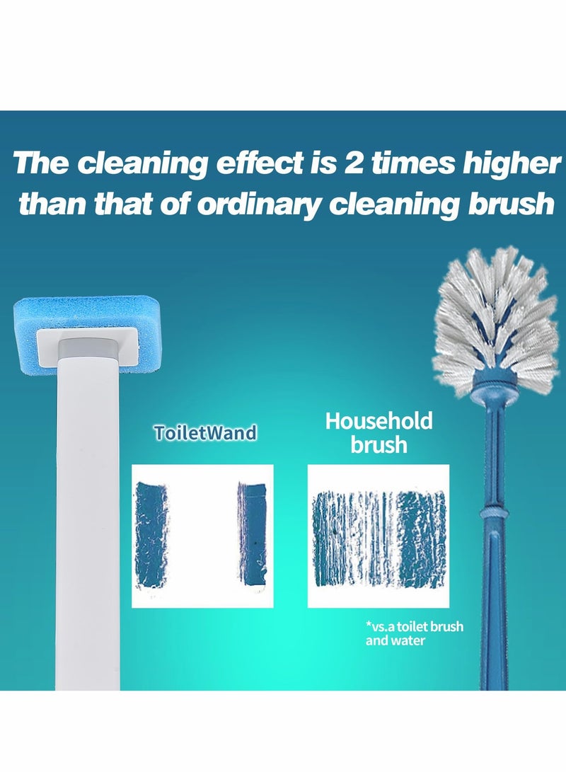 SOLARAE Disposable Toilet Brush with 16 Refills, Toilet Bowl Brush Disposable Toilet Cleaning System- Toilet Bowl Cleaner Brush, Storage Caddy and 16 Toilet Brush Refill Heads for Bathroom Cleaning - Image 3