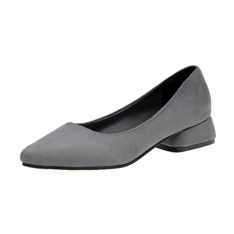 33-43 Size Work Shoes Black Work Shoes Women'S All-Match Low Heel Plus Size Women'S Shoes 41 Fat Feet Wide Fat Small Size Single Shoes - Image 1