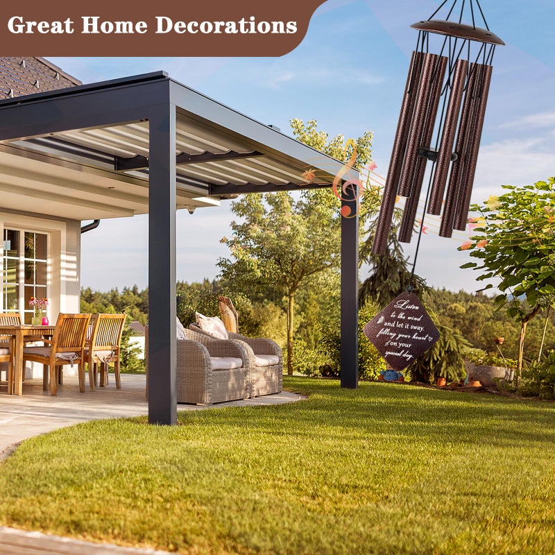 Doopeer 70th Birthday Gifts for Women, 32â€ Wind Chimes 70 Year Old Birthday Gifts for Mom Grandma Wife - Image 4