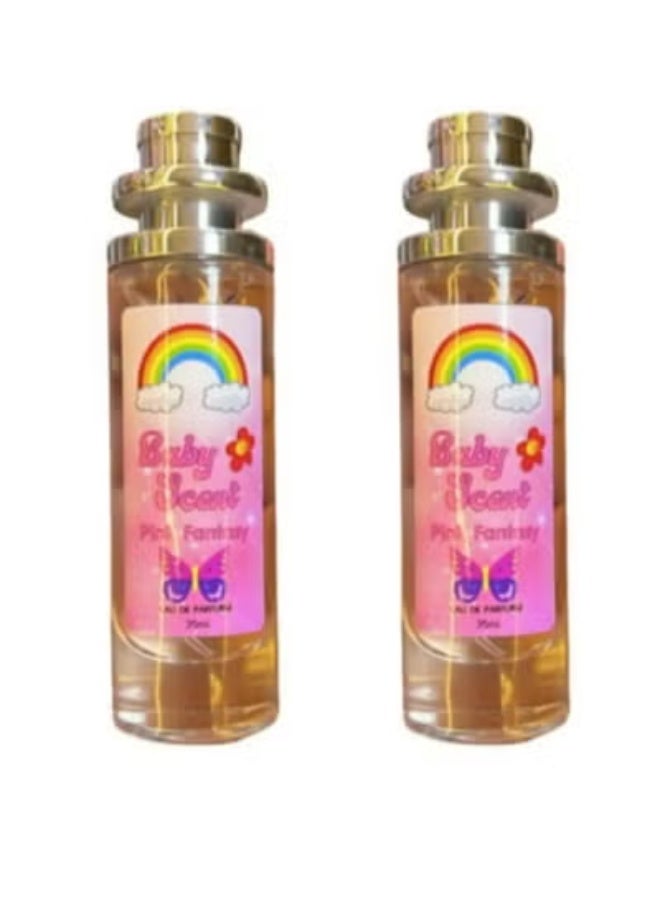baby scent Powder Pink Fantasy Perfume 35ml 2pcs
