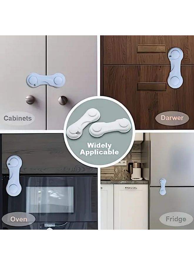 12Pcs White Cabinet Door Locks Adhesive Easy Install Tamper Proof Durable - Image 3