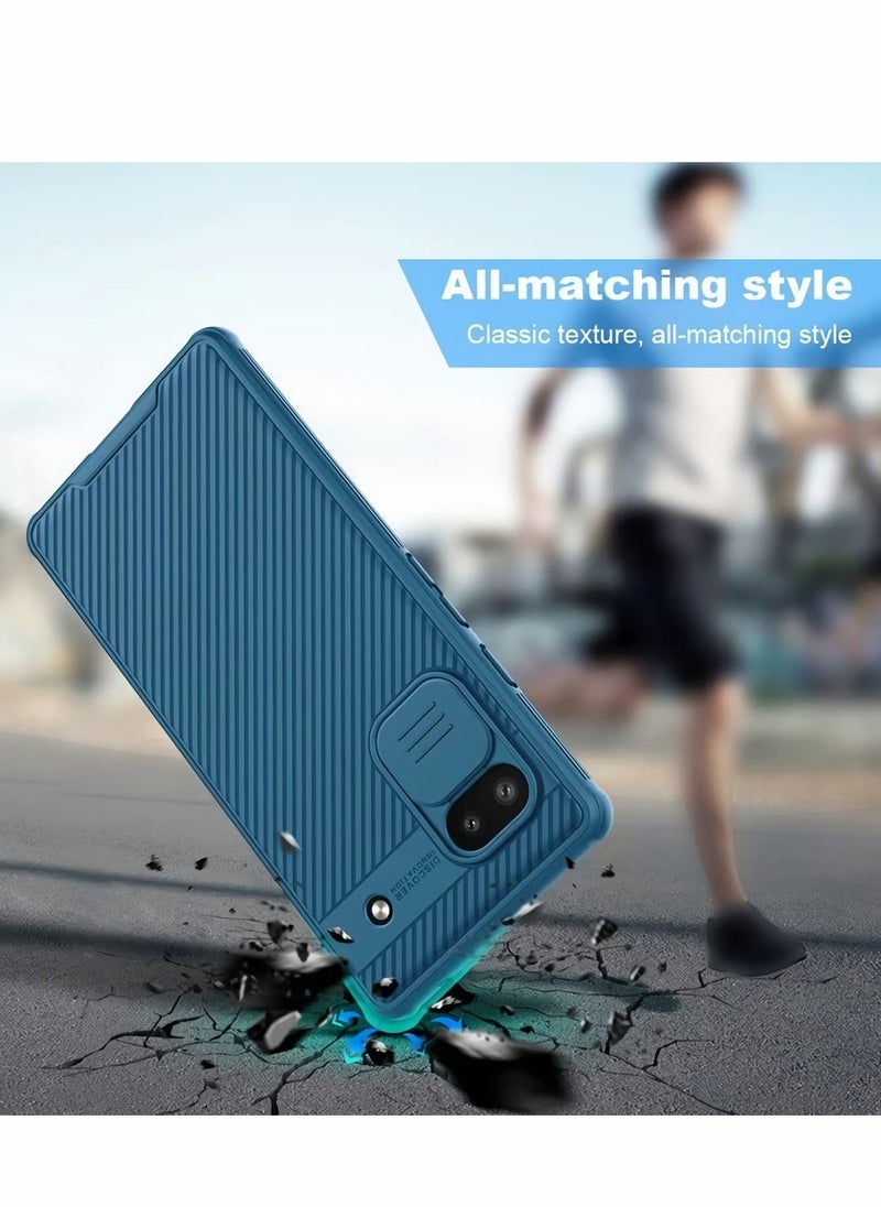 Case for Pixel 6A with Slide Camera Cover, TPU and Silicone Case for Google Pixel 6A Phone 5G Case