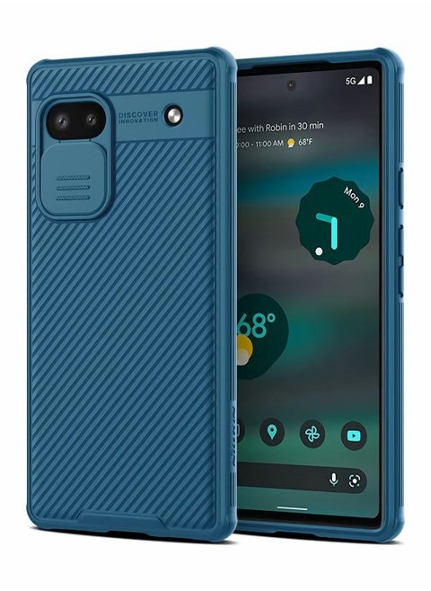Case for Pixel 6A with Slide Camera Cover, TPU and Silicone Case for Google Pixel 6A Phone 5G Case