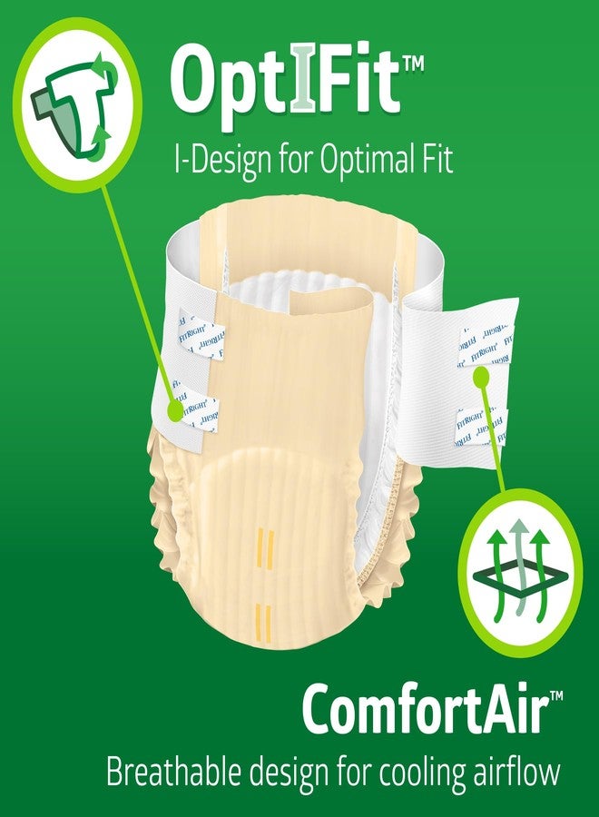 FitRight Adult Diapers, Extra+ Heavy Absorbency, XL (Waist Size 56in-64in), 20 Count, OptiFit Incontinence Briefs for Men and Women, Disposable, Moisture-Wicking, Leak Protection, - Image 2