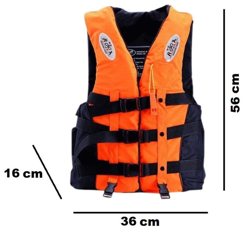 Tray Safety Life Jacket for Swimming Superlite Vest Water Sports Life Saving Jacket Weight Capacity Upto 120 kg-(Orange) - Image 3