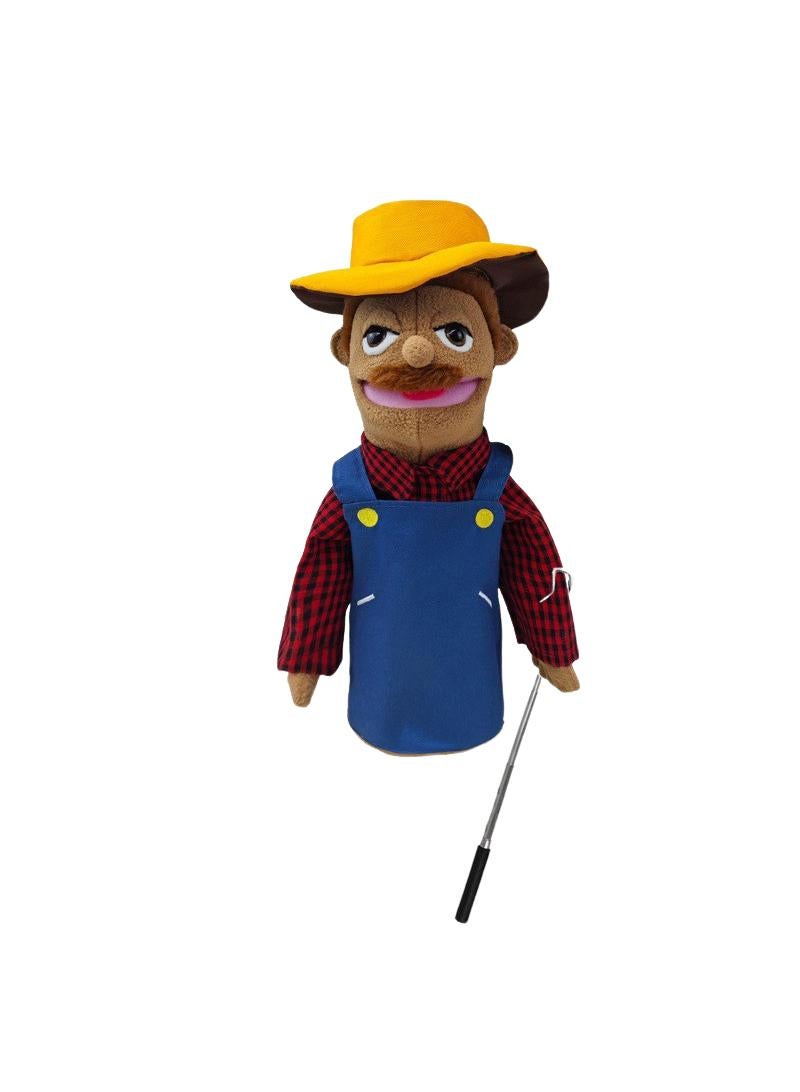 general 1 Pcs Farmer Occupation Professional Figurine Role Playing Parent-Child Interaction Toy Family Companionship Plush Doll Figurine Toy Hand Puppet With Control Lever - Image 1