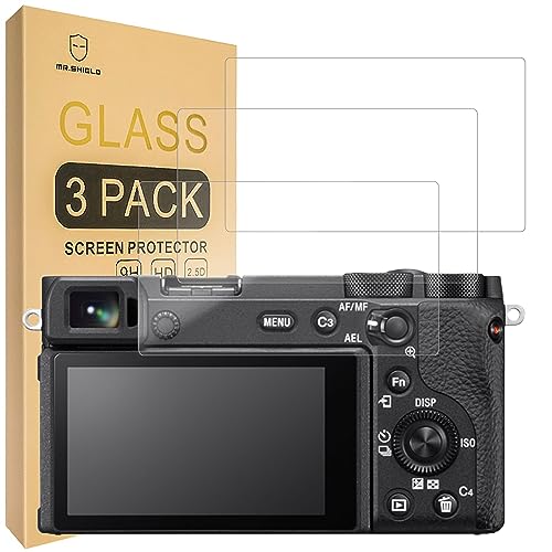 Mr Shield Mr.Shield Screen Protector compatible with Sony Alpha A6600 A6100 A6400 A6000 A5000 A6300 NEX-7 NEX-3N NEX-5 NEX-6L [NOT for a6500/a5100] [Tempered Glass] [3-PACK] [Japan Glass with 9H Hardness] - Image 1