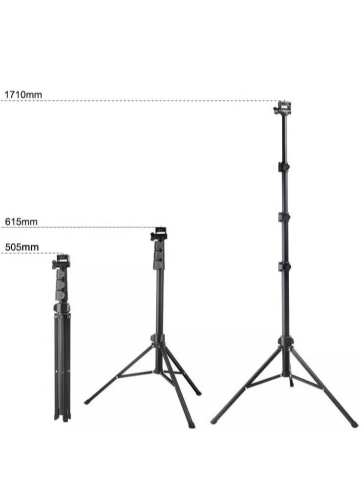 Jmary - Jmary MT36 Selfie Stick Phone Tripod 67" Extendable Travel Tripod Stand with Phone Clip 1.7 meter Tripod for Video Shooting vlog - Image 1