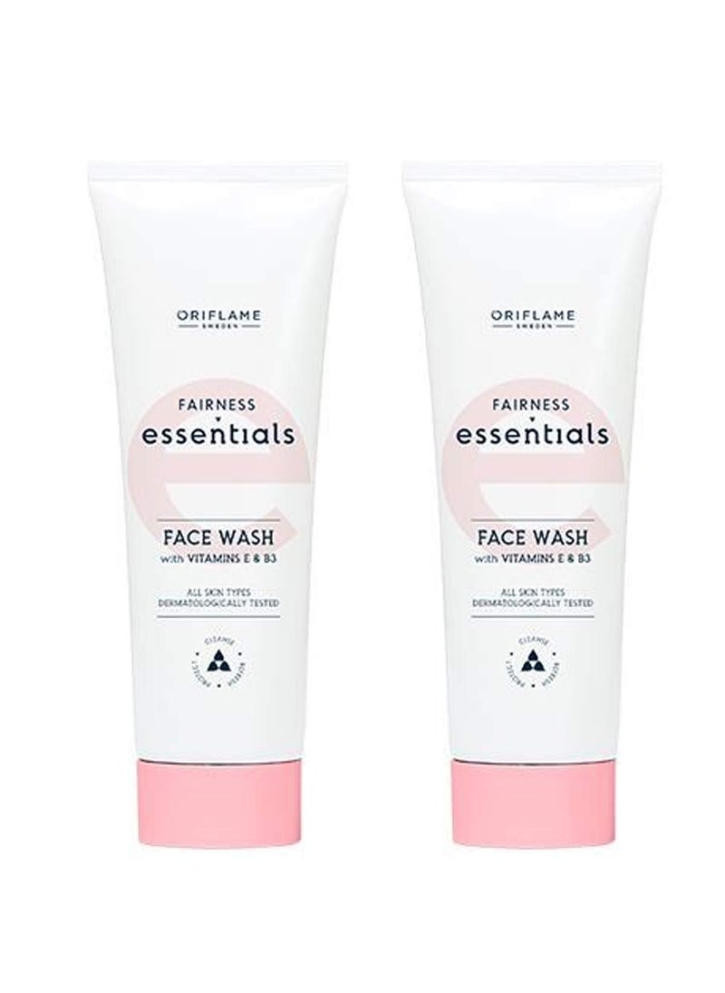Oriflame - Oriflame Sweden ESSENTIALS Fairness Essentials Face Wash with Vitamins E  B3 Cleanse  Protect  Refresh 125 ml set of 2 - Image 1