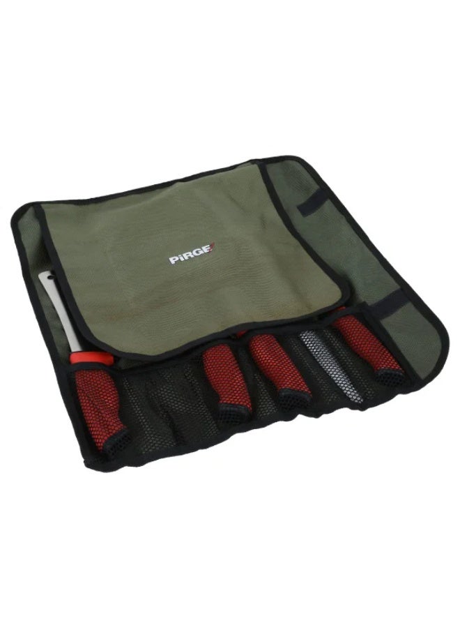 PiRGE Steel Knife Set, 5 Pieces - Red - Image 3