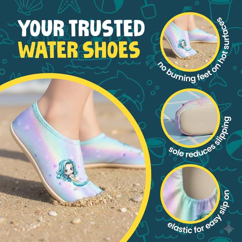 Slipstop AntiSlip Shoes for Kids - Quick-Dry Aqua Socks Beach Shoes for Kids - Barefoot Shoes for Water Sports Yoga Exercise - Image 2