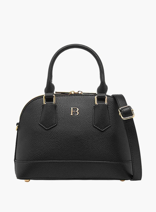 Flora Bella By Shoexpress Textured Tote Bag with Detachable Strap and Zip Closure