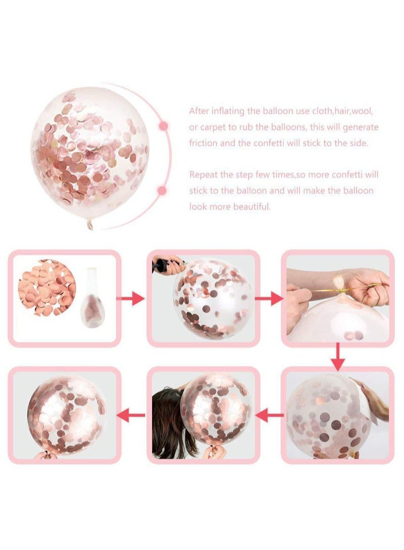 Sharpdo Rose Gold Balloon Birthday Set Party Supplies - Image 2