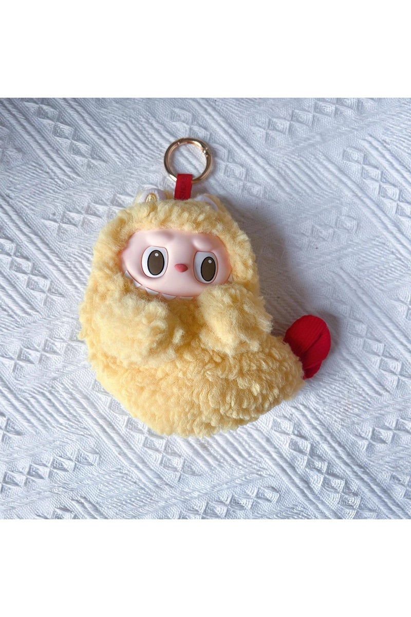 General Labubu headphone bag enamel face pendant keychain fried shrimp headphone bag  - Image 1