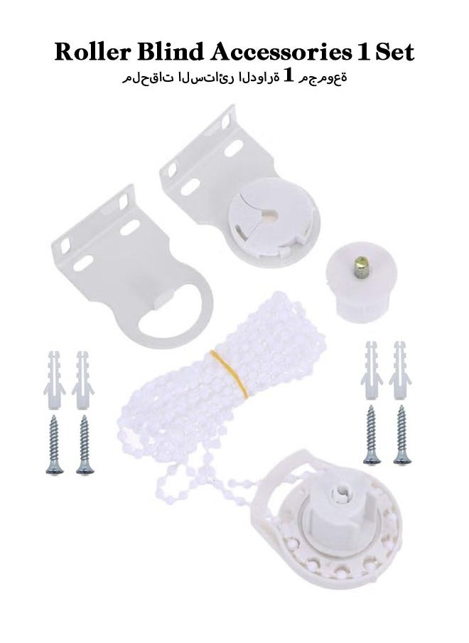 Realfrog Roller Blind Fitting 1 Set Roller Shade Parts Plastic Bracket Bead Chain Cord with Roller Shade Clutch Rolling Blind Replacement Repair Kit  - Image 1