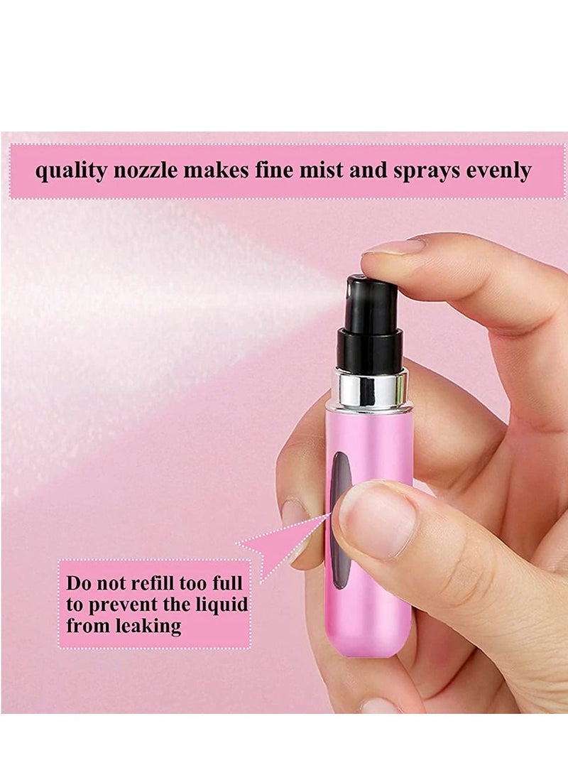 Lifenpure 5 Pcs Perfume Atomiser Bottles 5ml Mini Refillable Empty Spray Bottle - Image 4