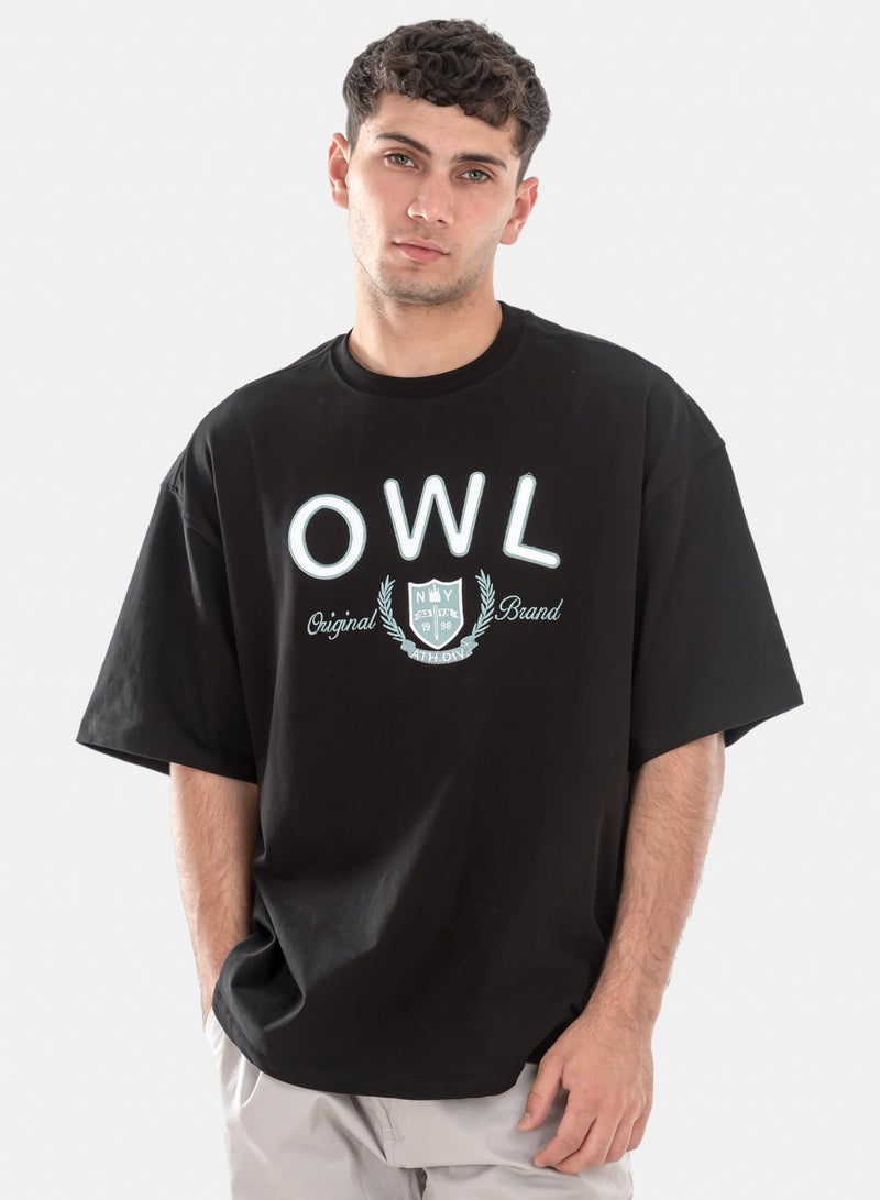 T-shirt 'NY Owl' Black