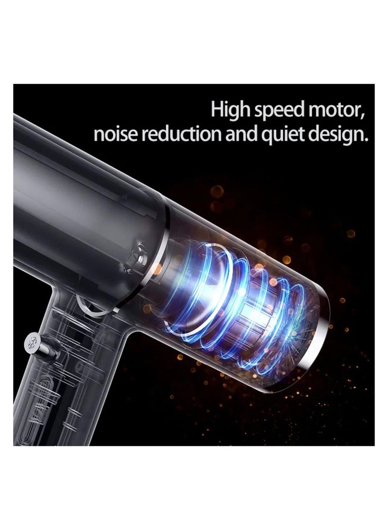 Denx Strong Wind Hair Dryer Salon Dryer Hot Air and Cold Air Wind Negative Ionic Hammer Blower Dry Electric Professional Hair Dryer Random color - Image 3