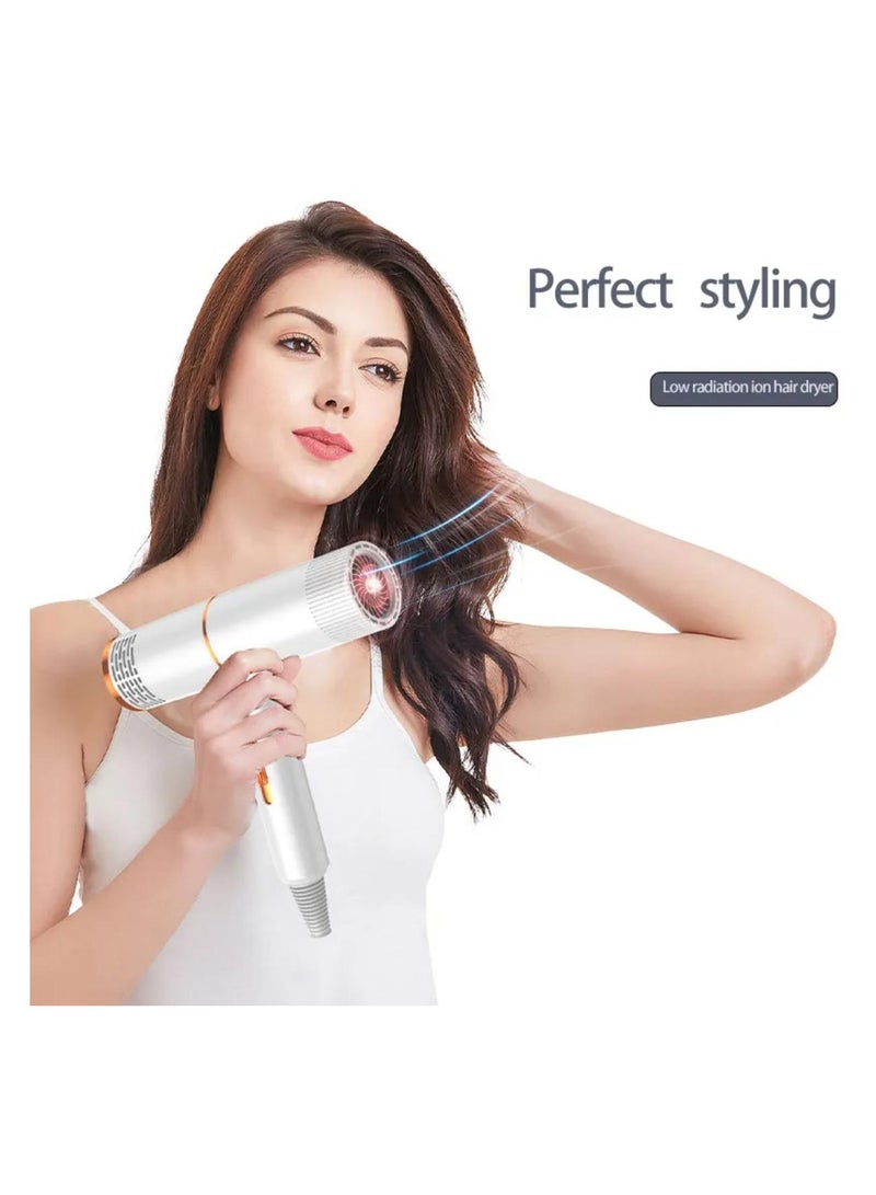 Denx Strong Wind Hair Dryer Salon Dryer Hot Air and Cold Air Wind Negative Ionic Hammer Blower Dry Electric Professional Hair Dryer Random color - Image 4