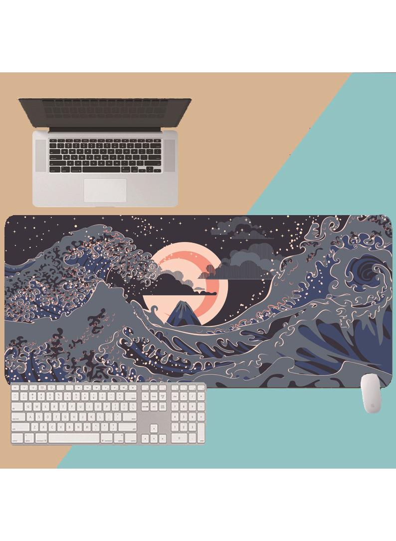 Loquat Gift Gaming Mouse Pad Extended Large Mat Desk Pad Stitched Edges Mousepad Long Mouse Pad And Non-Slip Rubber Base Mice Pad 900x400x4mm  - Image 1