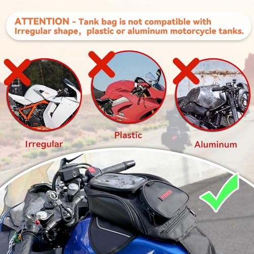 Dracarys Motorcycle Tank Bag - Oxford Saddle Black Motorbike Bag - Strong Magnetic Bag for Honda Yamaha Suzuki Kawasaki Harley - Image 3