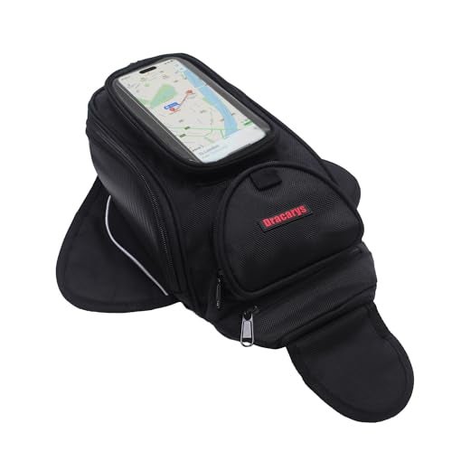 Dracarys Motorcycle Tank Bag - Oxford Saddle Black Motorbike Bag - Strong Magnetic Bag for Honda Yamaha Suzuki Kawasaki Harley - Image 1