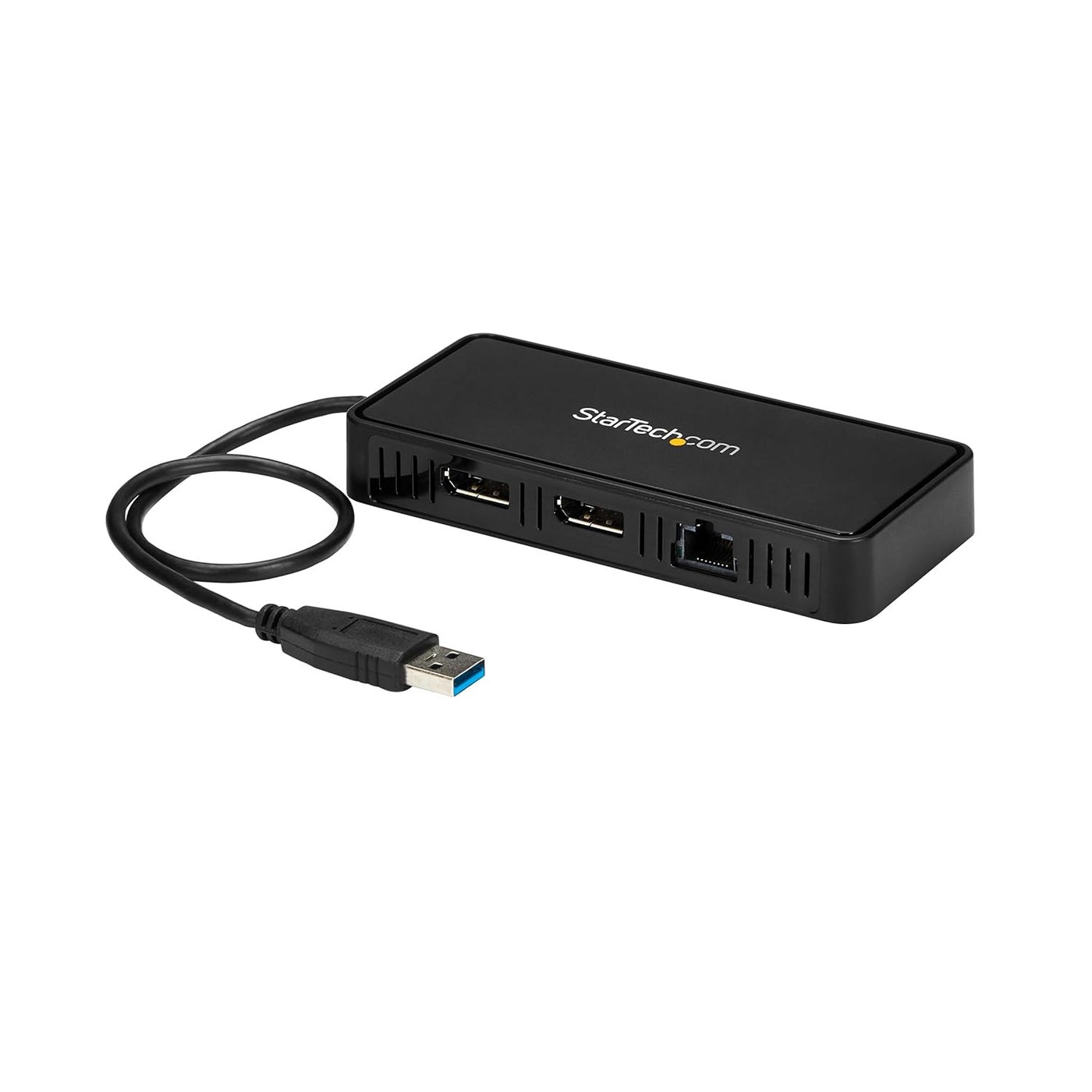 StarTechcom USB 30 Mini Dock Dual Monitor USBA Docking Station with DisplayPort 4K 60Hz Video Gigabit Ethernet 1ft 30cm cable Portable USB 31 Gen 1 TypeA Laptop Adapter TAA