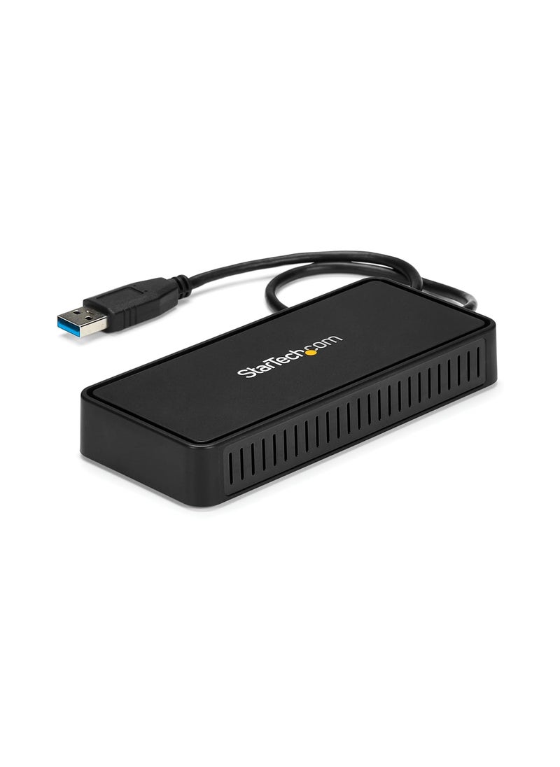 StarTech StarTechcom USB 30 Mini Dock  Dual Monitor USBA Docking Station with DisplayPort 4K 60Hz Video  Gigabit Ethernet  1ft 30cm cable  Portable USB 31 Gen 1 TypeA Laptop Adapter TAA  - Image 2