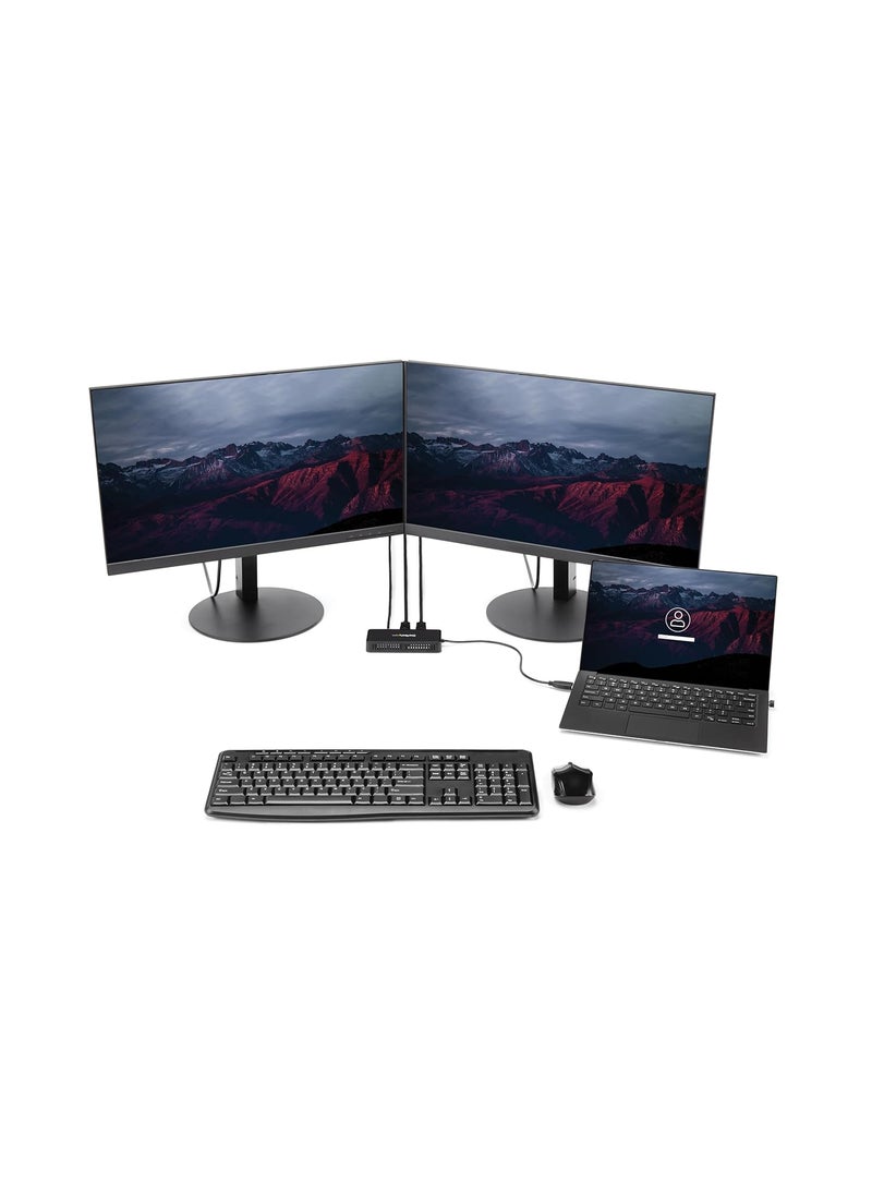 StarTech StarTechcom USB 30 Mini Dock  Dual Monitor USBA Docking Station with DisplayPort 4K 60Hz Video  Gigabit Ethernet  1ft 30cm cable  Portable USB 31 Gen 1 TypeA Laptop Adapter TAA  - Image 4