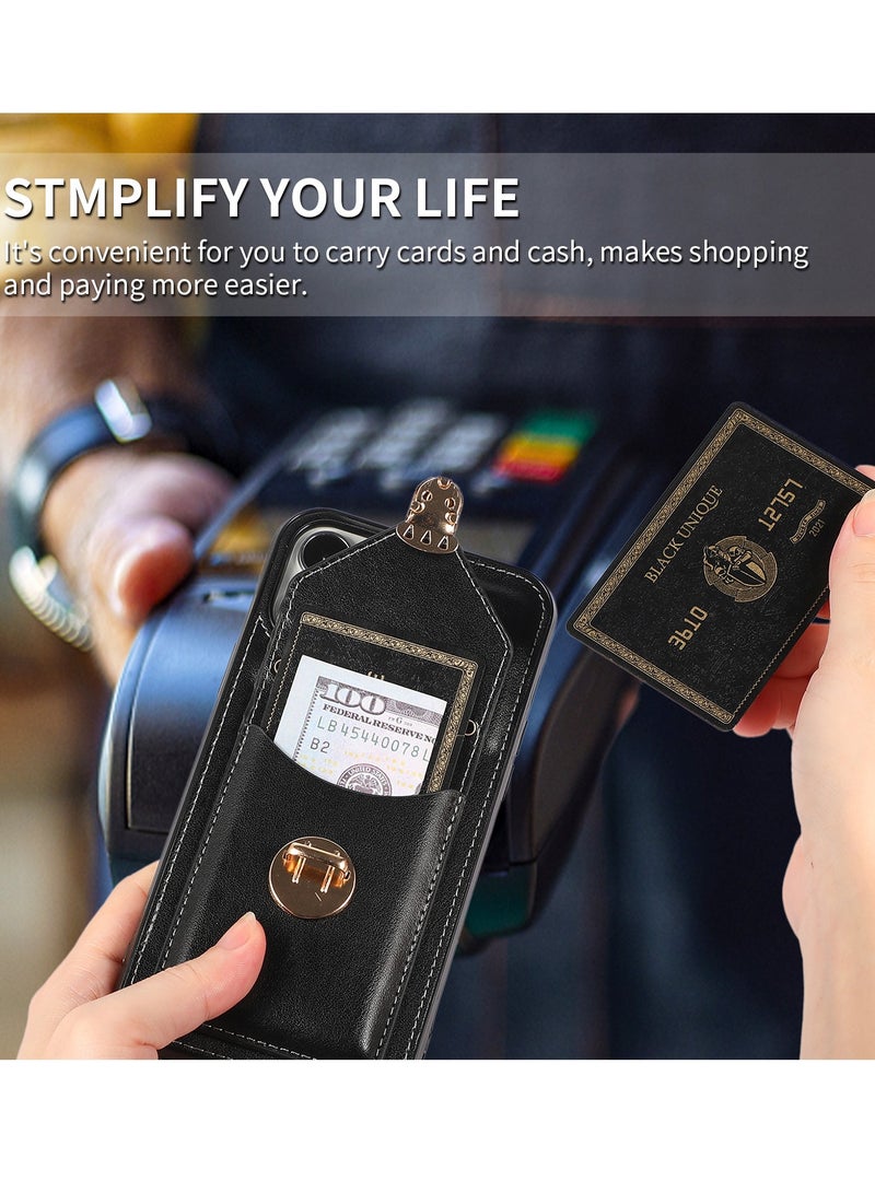 Gerenic Phone Case, Cover for iPhone 15/ 15Plus/ 15Pro/ 15Pro Max, Crossbody Wallet Case with Card Slot Holder, Wrist Strap Shoulder Protective Cover  - Image 5