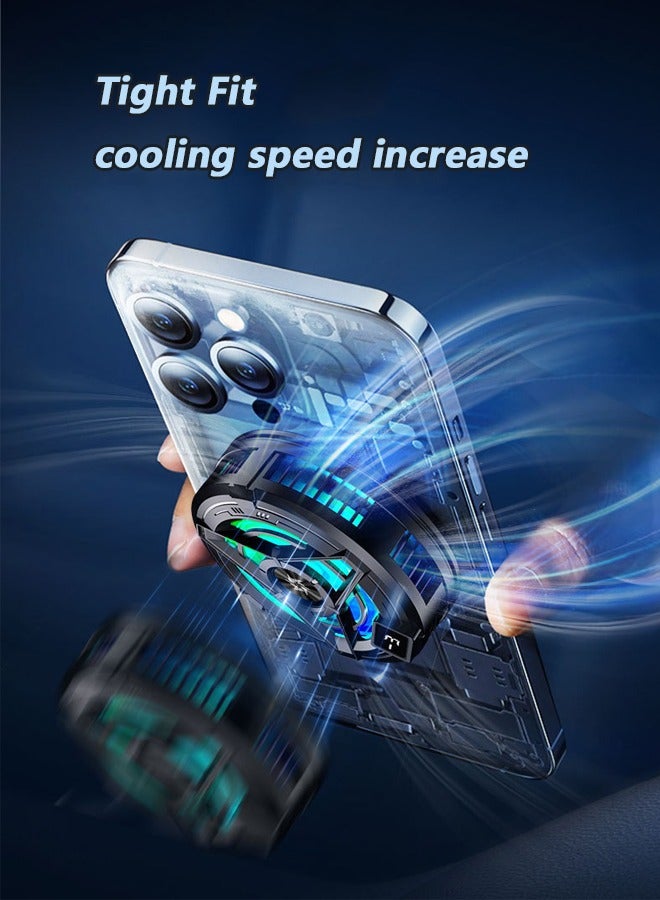 NIBEMINENT Phone Cooler, Phone Cooling Fan for Gaming And Live Streaming，Magnetic Suction, Silent Noise Reduction, Fixture Design, Semiconductor Phone Cooler with Digital Display, for Mobile Phone Tablet PC  - Image 3
