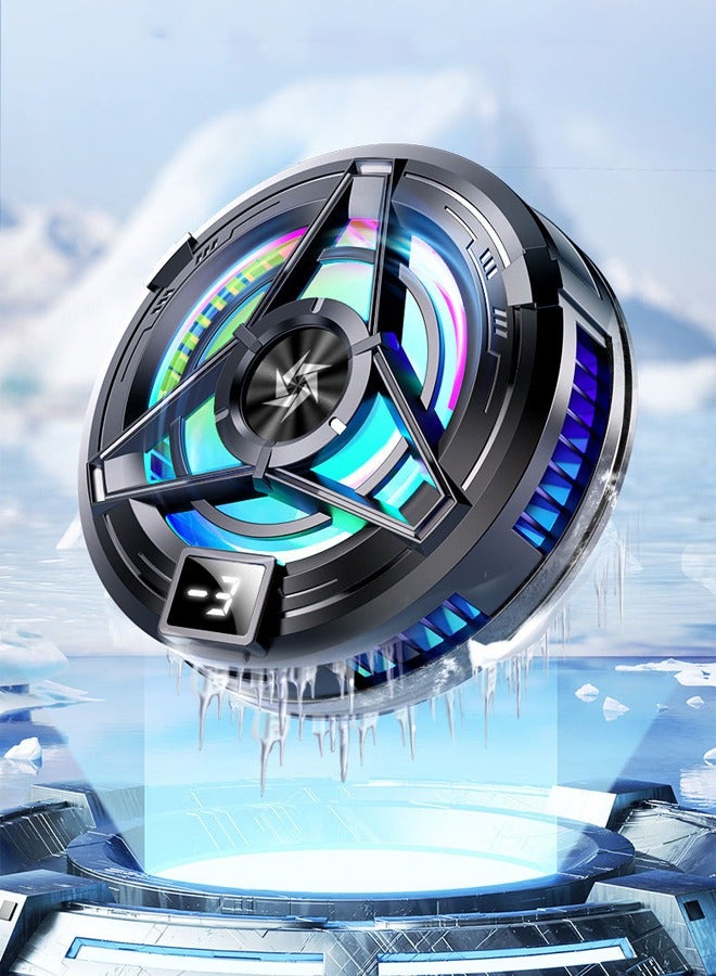 NIBEMINENT Phone Cooler, Phone Cooling Fan for Gaming And Live Streaming，Magnetic Suction, Silent Noise Reduction, Fixture Design, Semiconductor Phone Cooler with Digital Display, for Mobile Phone Tablet PC  - Image 2