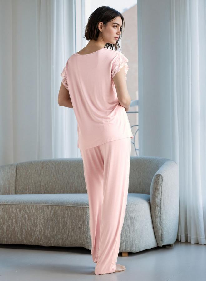 سبلاش فيڤ طقم بيجامة بدانتيل - Image 3