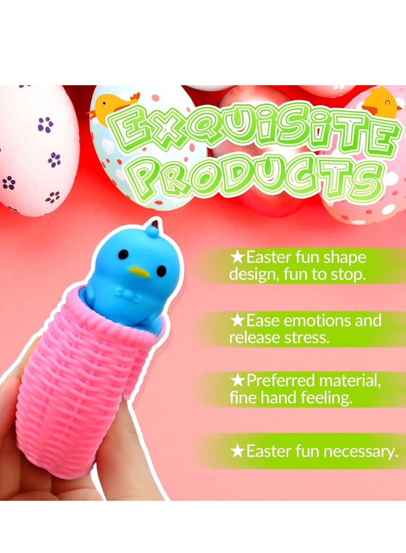 12 PCS Stress Ball Toys Eggs Squishy Stress Ball Squeeze Ball Basket Stuffers Ball Toys Sensory Toys for Party Bundle Gifts for Stress Relief Emotional Healing Sensory Fidget Toys Chick - Image 4